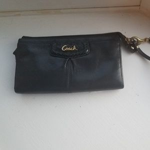 Coach black leather wallet